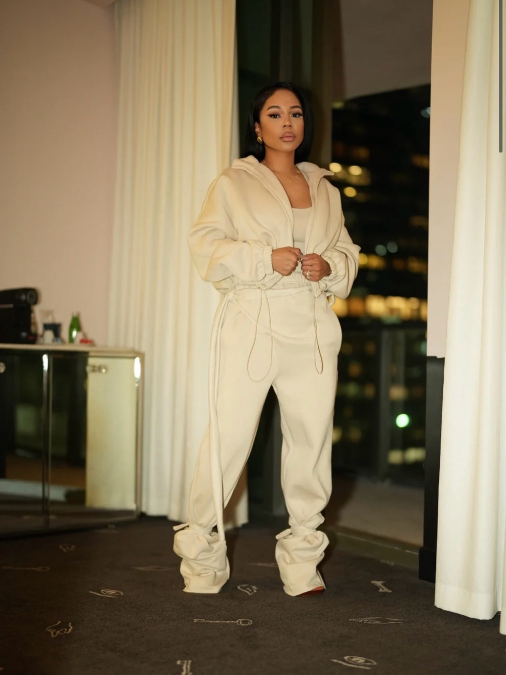 Bone Colored Two Piece Set